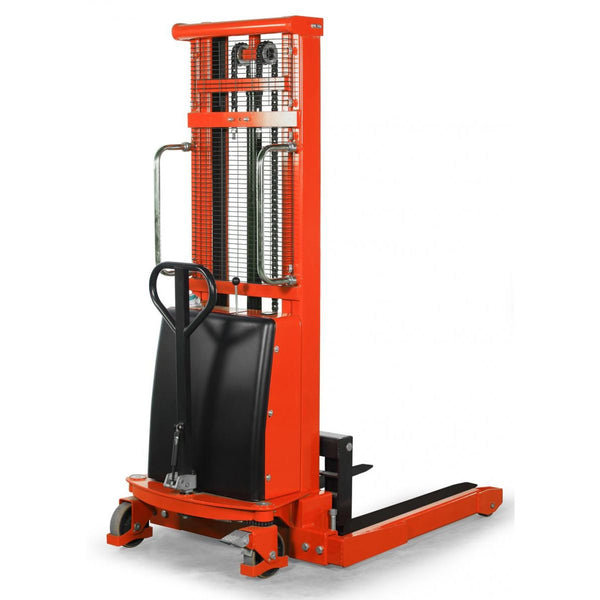 Ballymore 42" Fork Semi Electric Straddle Stacker with 138" Lift Ht |2200lbs Cap| - BALLYPAL22AG138