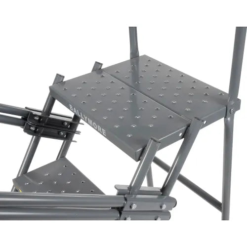 Ballymore Perforated 16"W 5 Step Steel Rolling Ladder 14"D Top Step - FSH518P