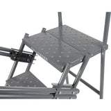 Ballymore Perforated 16"W 4 Step Steel Rolling Ladder 14"D Top Step W/ Handrails - FSH418P
