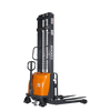 EKKO EA15A-118 3300lbs. Semi-Electric Straddle Stacker facing the left
