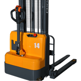 EKKO EB14C-118 3000 lb. Full Powered Straddle Stacker in front view