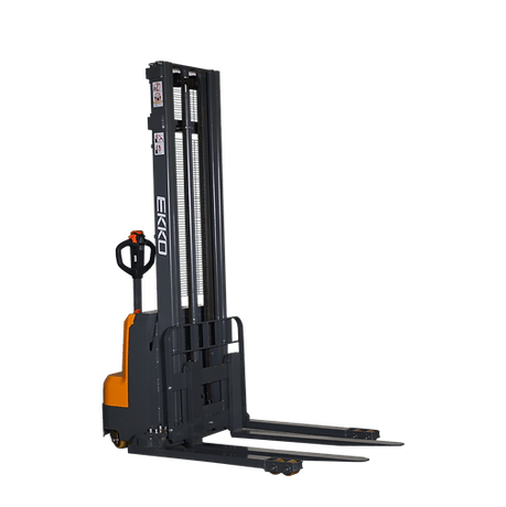 EKKO EB14C-118 3000 lb. Full Powered Straddle Stacker in side view