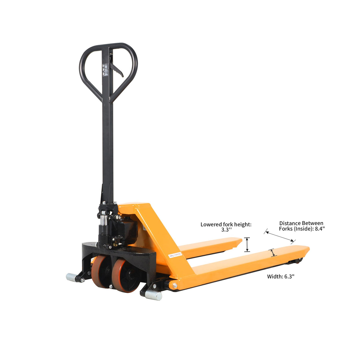 Apollolift Pallet Jack Lift 2200lbs. 45"Lx21"W Fork 3.3'' lowered. 31.5'' raised