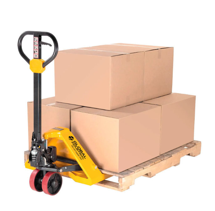 Global Industrial™ High Quality Manual Pallet Jack, 5500 lb. Capacity, 27"W x 48"L Forks