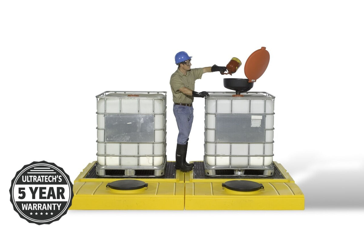 UltraTech 1125 Modular IBC Spill Pallet, 2-Tank, Indoor Model