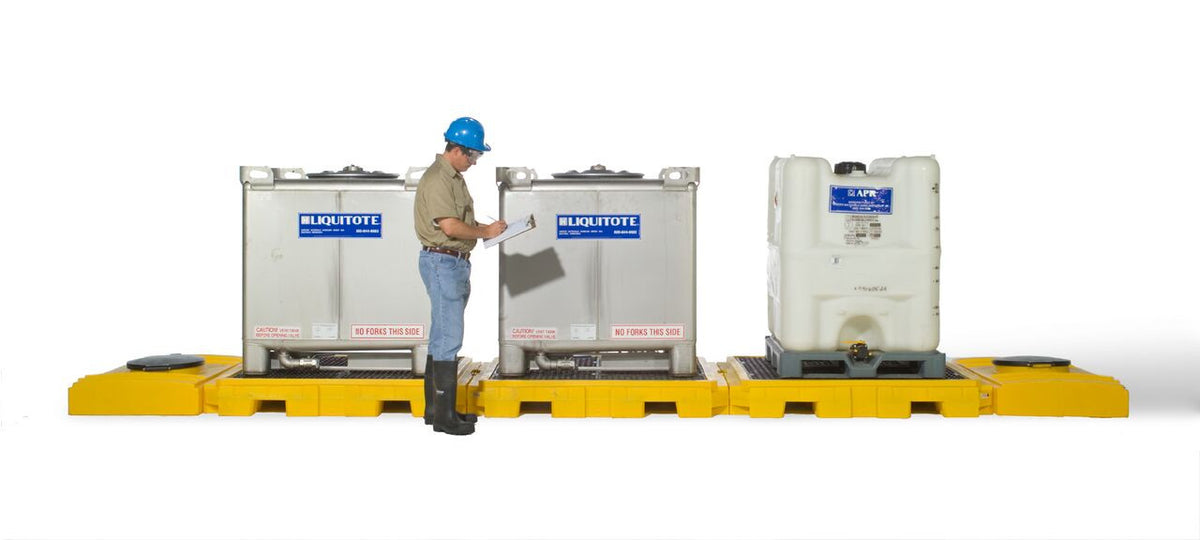 UltraTech 1126 Modular IBC Spill Pallet, 3-Tank, Indoor Model