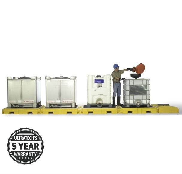 UltraTech 1127 Modular IBC Spill Pallet, 4-Tank, Indoor Model