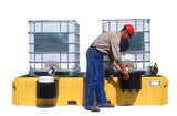 UltraTech 1143 Twin IBC Spill Pallet With 2 bucket shelves, No Drain