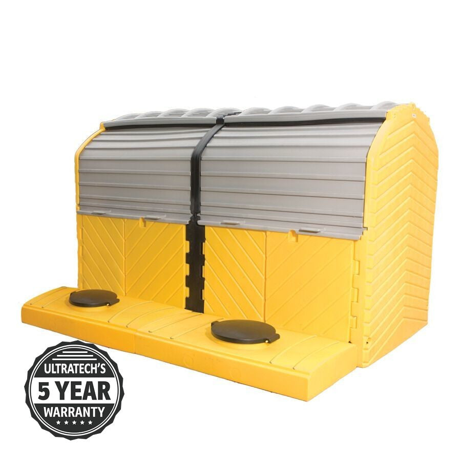 UltraTech 1165 Modular IBC Spill Pallet, 2-Tank, Outdoor Model