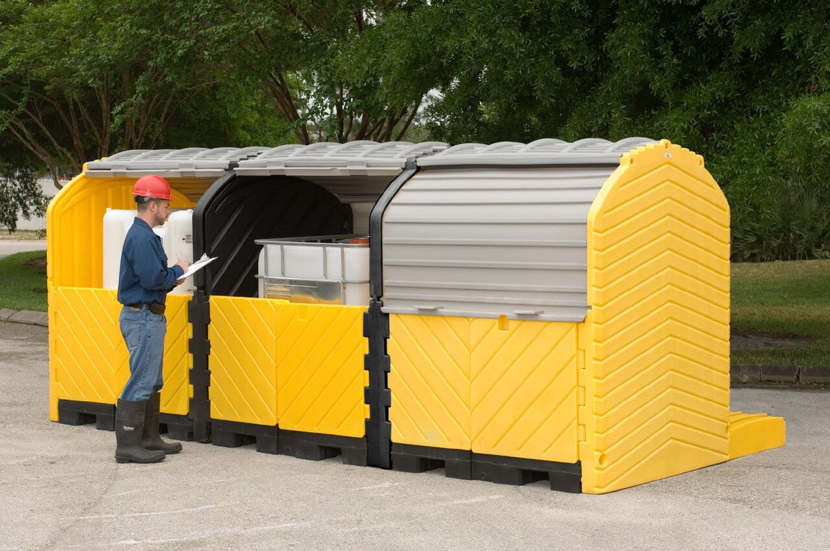 UltraTech 1166 Modular IBC Spill Pallet, 3-Tank, Outdoor Model