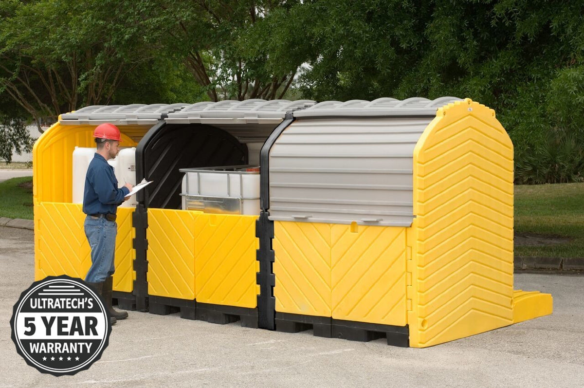 UltraTech 1166 Modular IBC Spill Pallet, 3-Tank, Outdoor Model