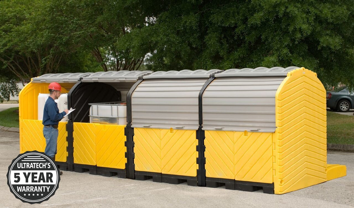 UltraTech 1167 Modular IBC Spill Pallet, 4-Tank, Outdoor Model