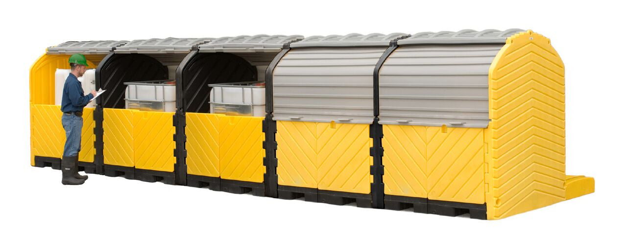 UltraTech 1168 Modular IBC Spill Pallet, 5-Tank, Outdoor Model