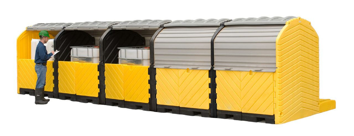 UltraTech 1168 Modular IBC Spill Pallet, 5-Tank, Outdoor Model
