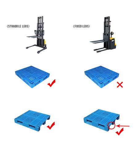 Apollolift Powered Forklift Full Electric Walkie Stacker 3300lbs Cap. Fixed Legs.98" Lifting A-3033