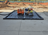 UltraTech 7909 Containment Berm, Foam Wall Model, 12' x 12' x 4", Light-Duty Textured 30 mil RPE, Black
