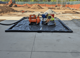 UltraTech 7909 Containment Berm, Foam Wall Model, 12' x 12' x 4", Light-Duty Textured 30 mil RPE, Black