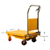 Apollolift Single Scissor Lift Table 660 lbs. 35.4" lifting height