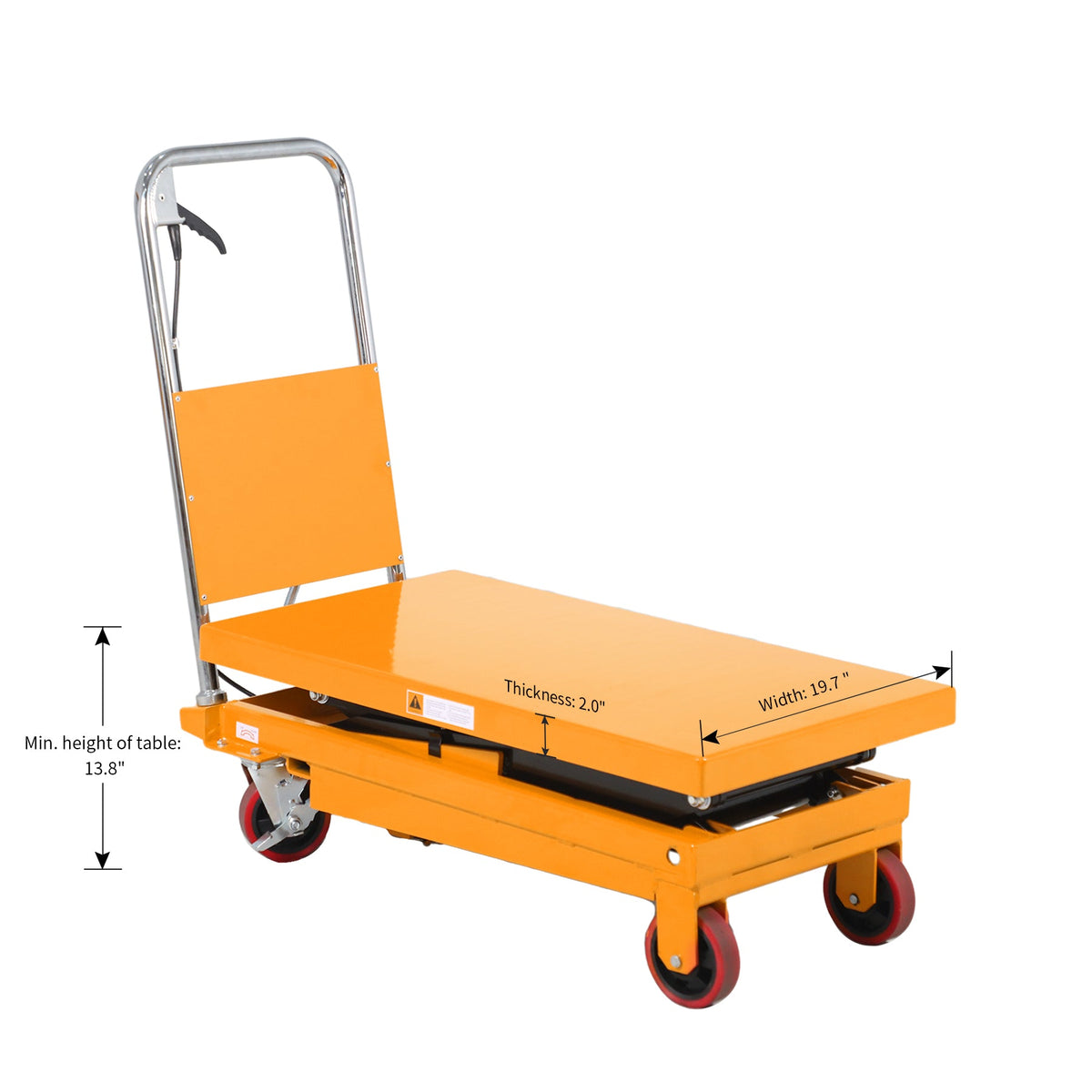 Apollolift Double Scissors Lift Table 770 lbs. 51.2" lifting height