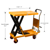 Apollolift Single Scissor Lift Table 660 lbs. 35.4" lifting height