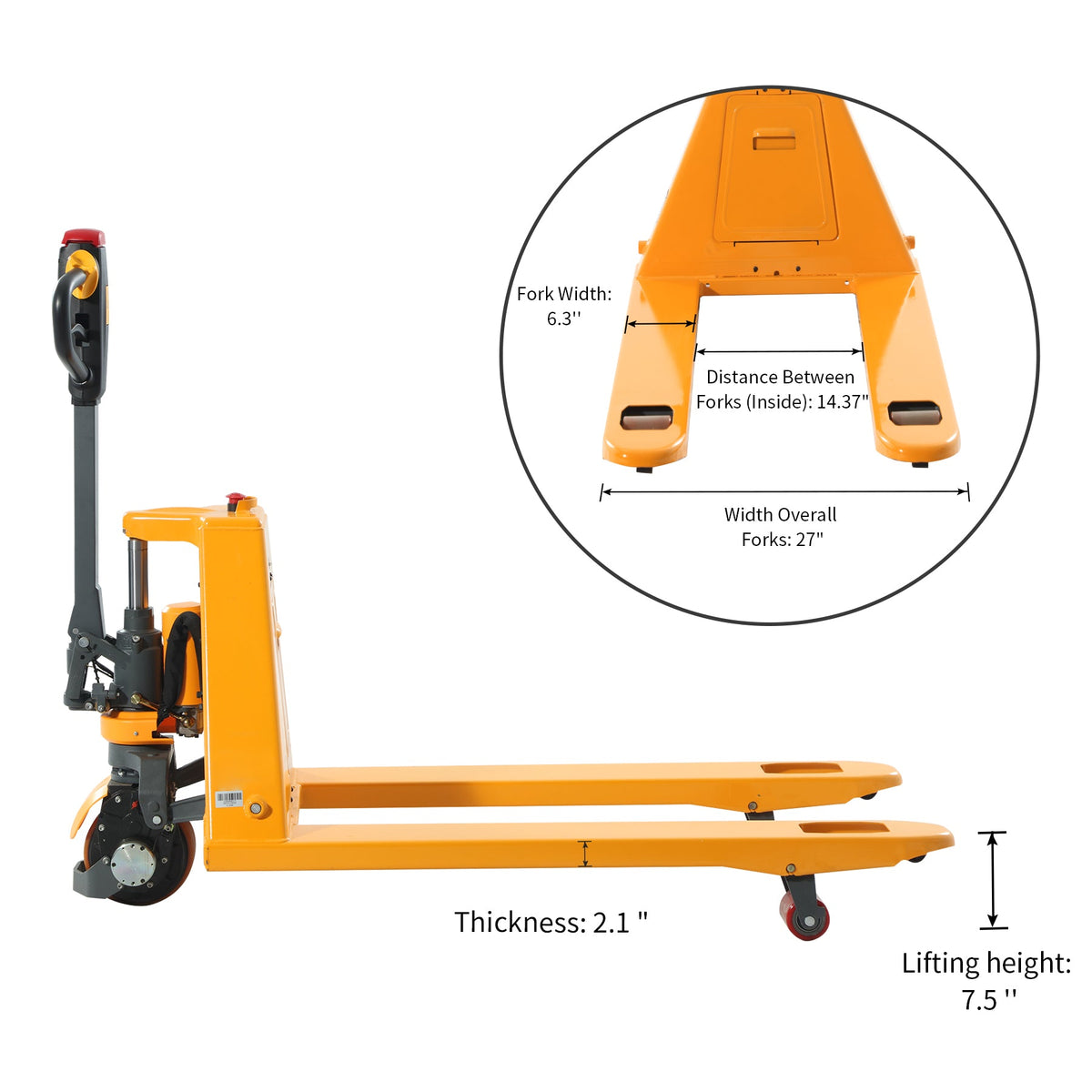 Apollolift Lithium Full Electric Pallet Jack 3300lbs A-1034